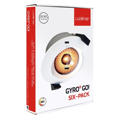 Gyro Go! 6x9W 550lm WarmDim IP44 Hvit