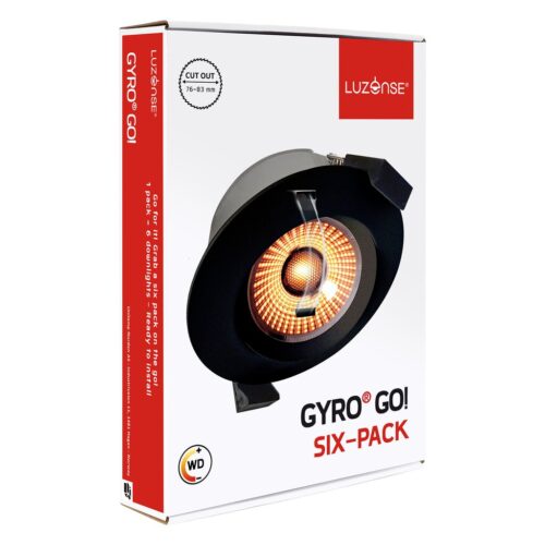 Gyro Go! 6x9W 550lm WarmDim IP44 Sort