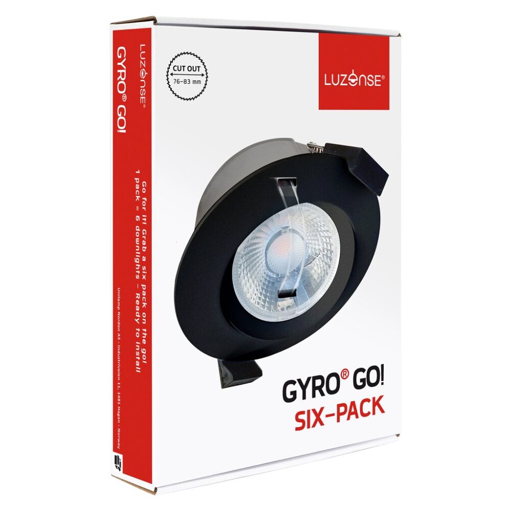 Gyro Go! 6x8W 720lm 3000K IP44 Sort #1